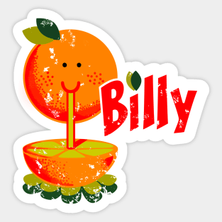 Billy - vintage italian orange juice Sticker